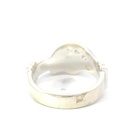 Unique opal and sterling silver ring