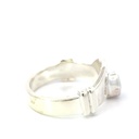 Unique opal and sterling silver ring