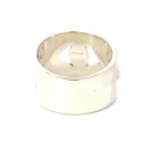 Australian opal in wide sterling silver ring