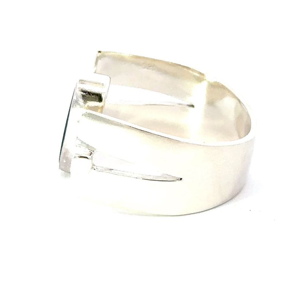 Aussie opal ring set in sterling silver