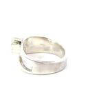 Blue and green opal ring set in sterling silver