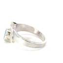Silver ring set with an Australian opal