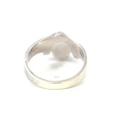 Silver ring set with an Australian opal