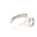 Silver ring set with an Australian opal