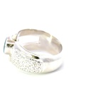 Bright blue opal ring in sterling silver
