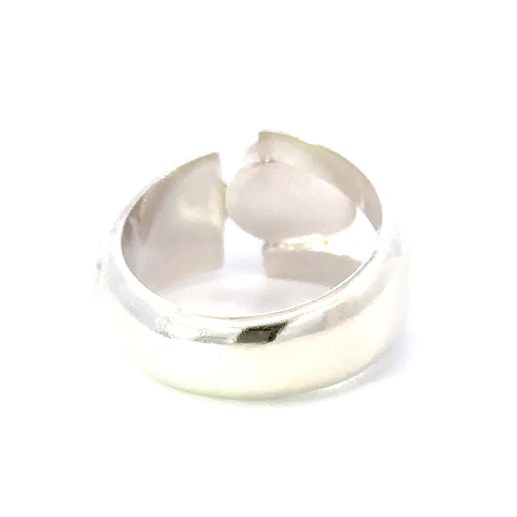 Bright blue opal ring in sterling silver
