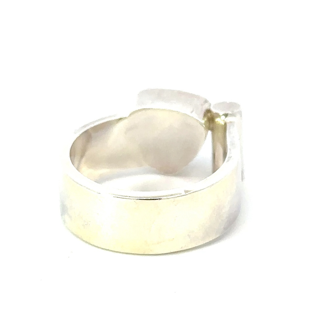 Striking Aussie opal set in a sterling silver ring