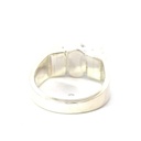 Sterling silver ring set with a multi colour opal