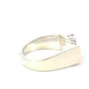 Sterling silver ring set with a multi colour opal