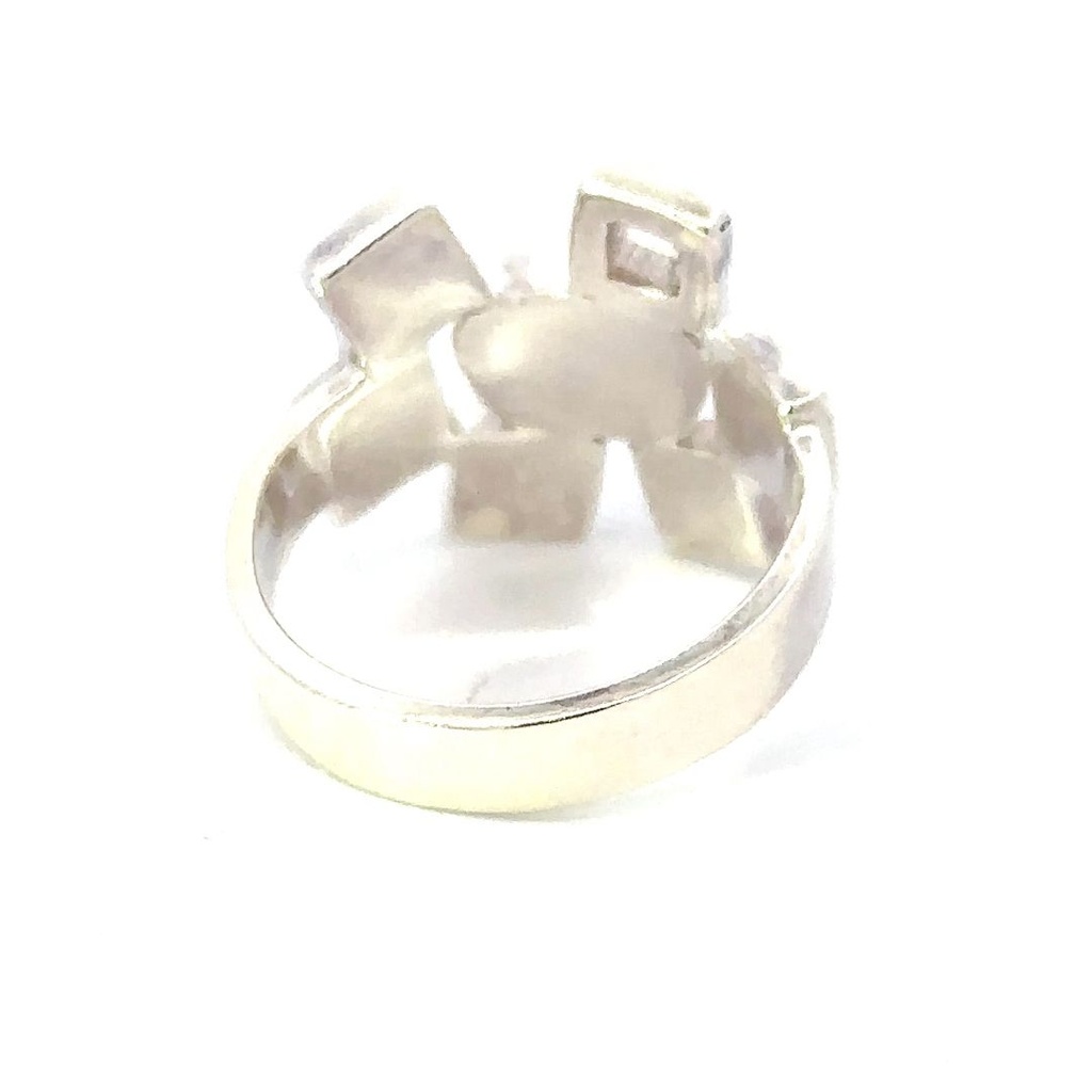 Aussie opal set in a sterling silver ring