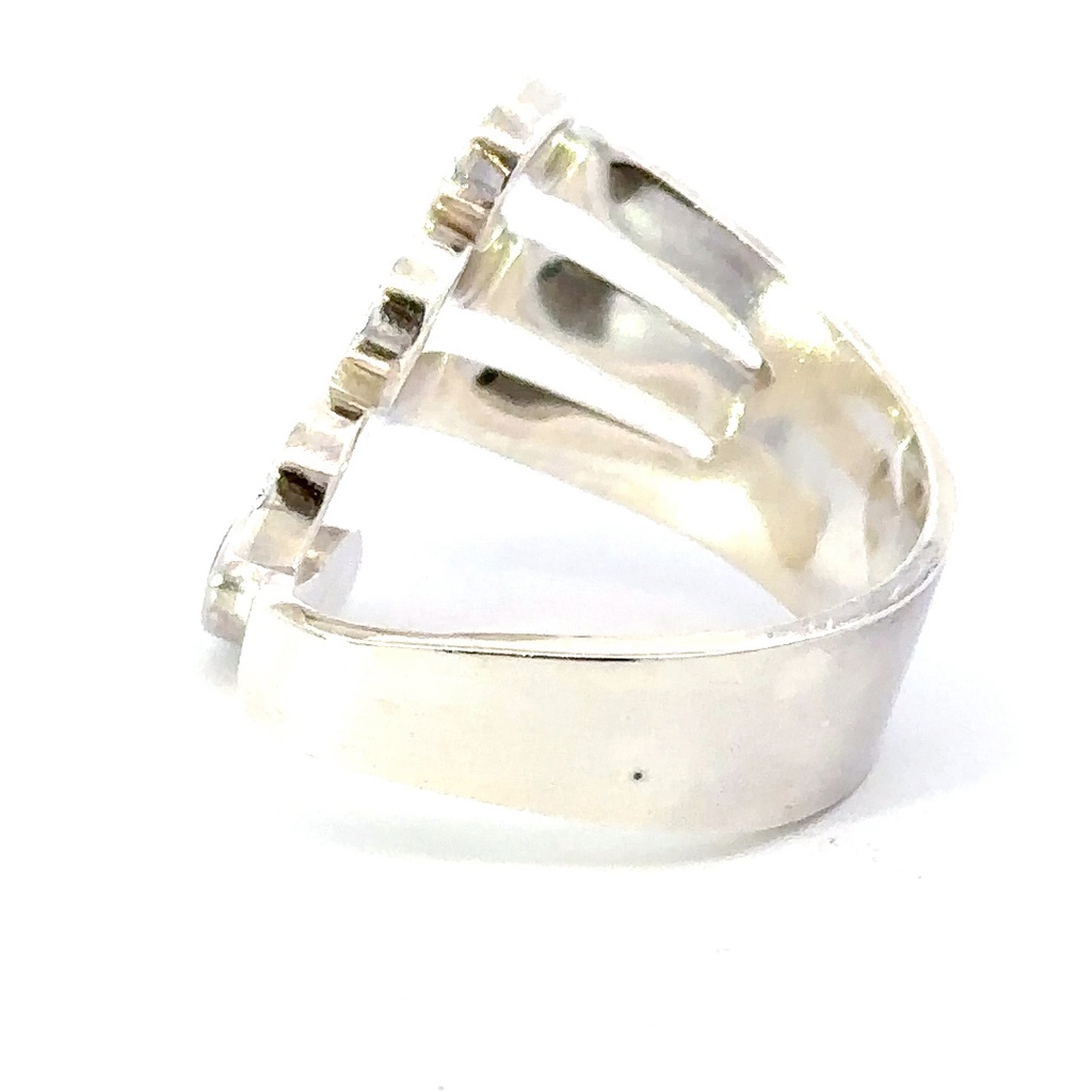 Opal ring in a unique sterling silver design