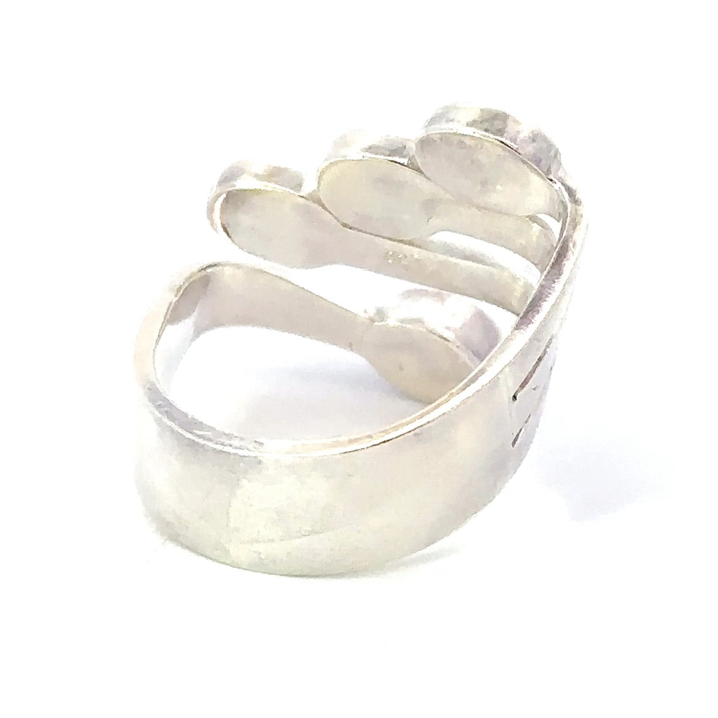 Opal ring in a unique sterling silver design