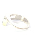 Sterling silver ring set with opal