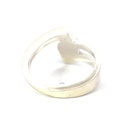 Sterling silver ring set with opal