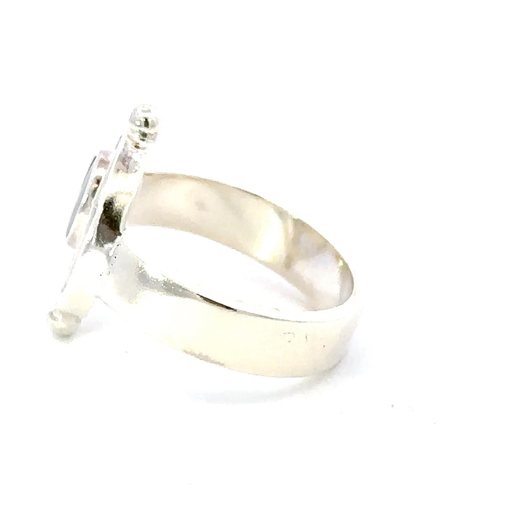 Opal ring in sterling silver with unique design
