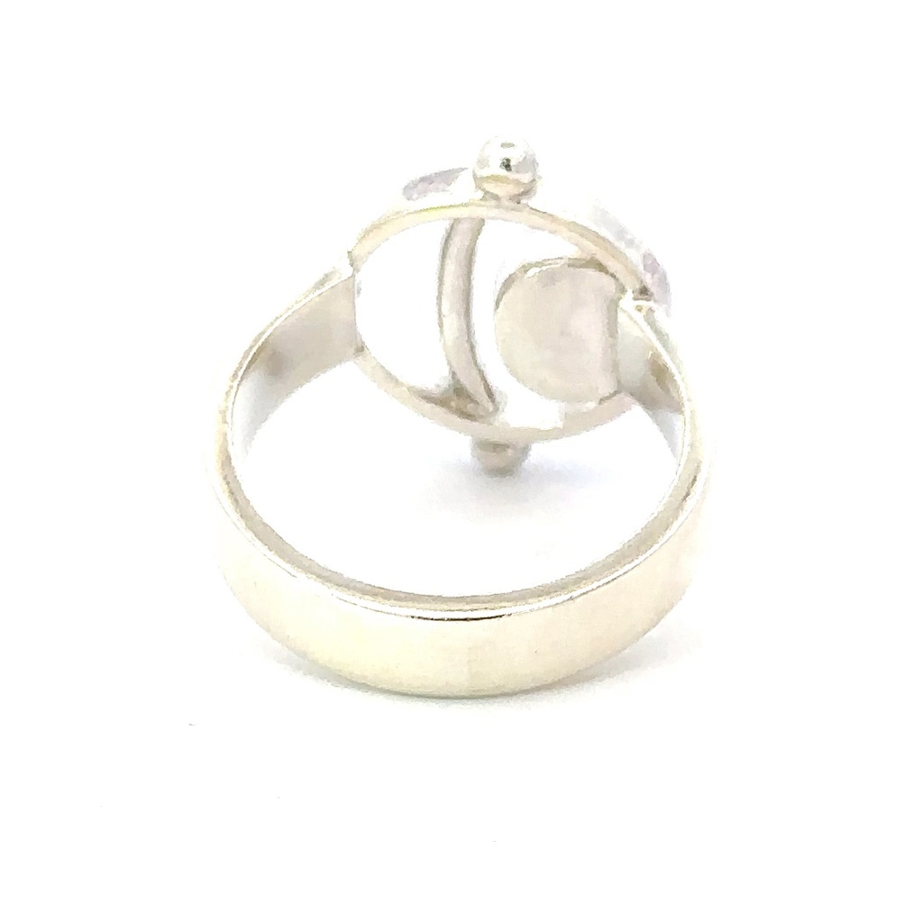 Opal ring in sterling silver with unique design
