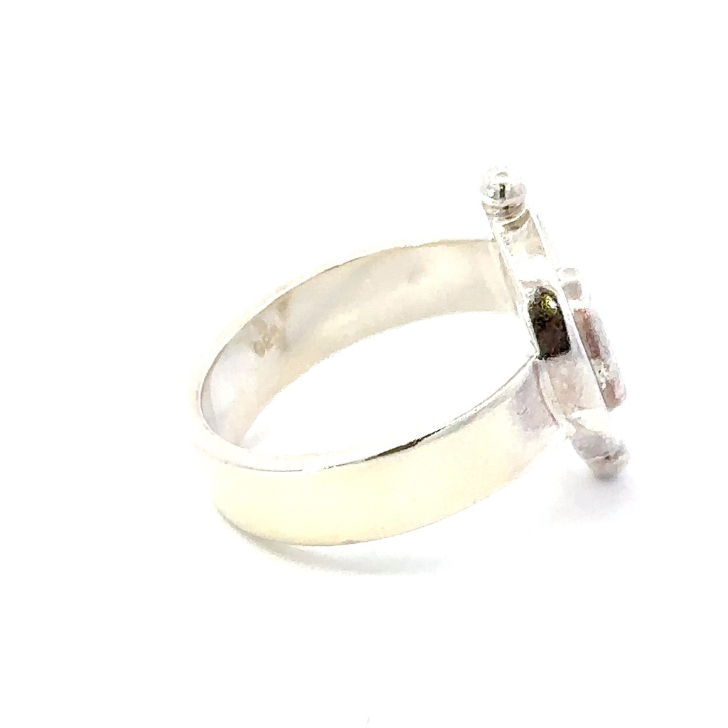 Opal ring in sterling silver with unique design