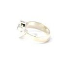 Sterling silver ring set with an Australian blue/green opal