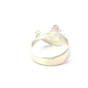 Sterling silver ring set with an Australian blue/green opal