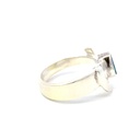 Sterling silver ring set with an Australian blue/green opal