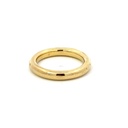 Heavy 18K yellow gold round ring
