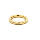 Heavy 18K yellow gold round ring