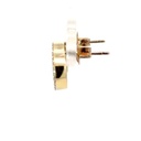 Silver gold plated stud earrings with a circle of cubic zirconias