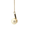 14ct Yellow Gold Pearl Diamond Pendant