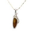 Solid boulder opal pendant in sterling silver