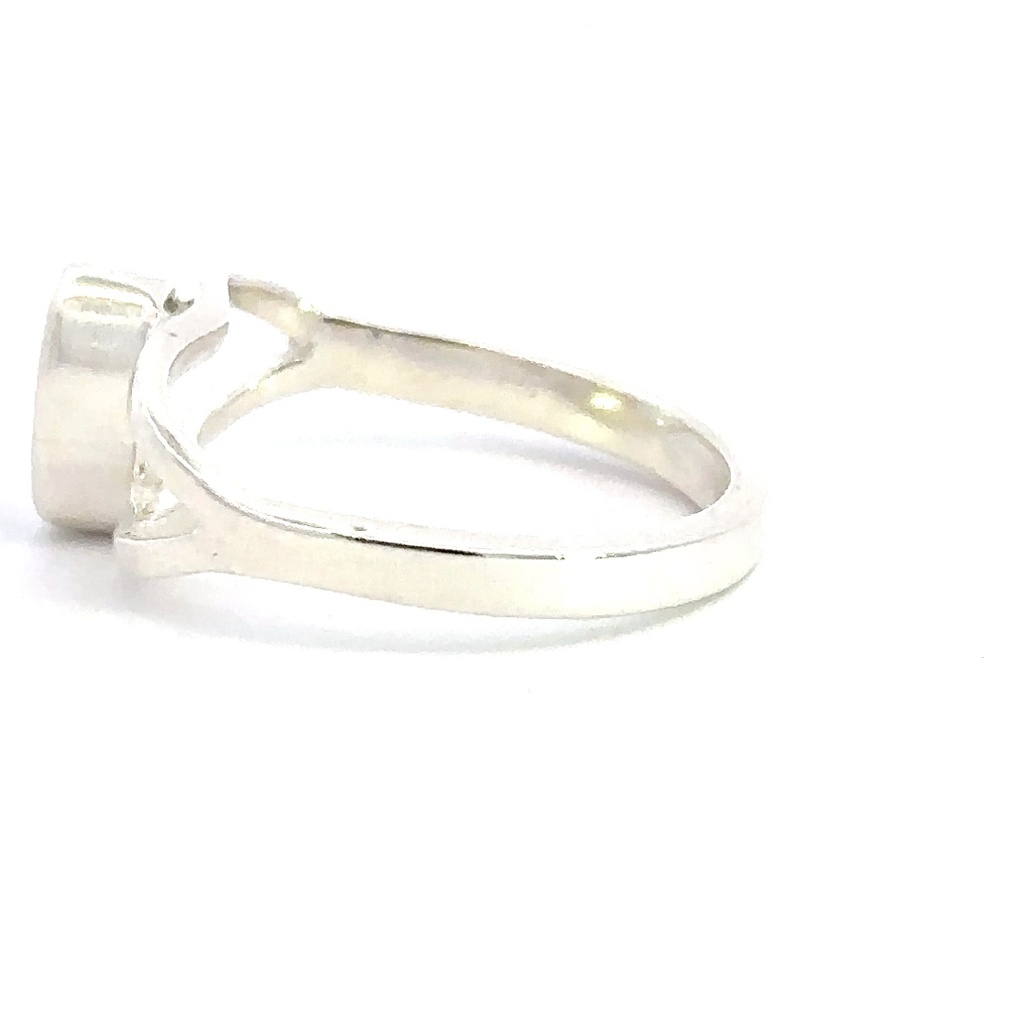 Opal ring in sterling silver with split band