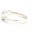 Opal ring in sterling silver with split band
