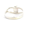 Opal ring in sterling silver with split band