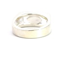 Marquise opal in squared sterling silver ring