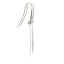 Satin finished earrings in 18K white gold