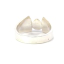 Opal ring with a wide sterling silver band