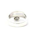 Angular sterling silver ring set with an Aussie opal