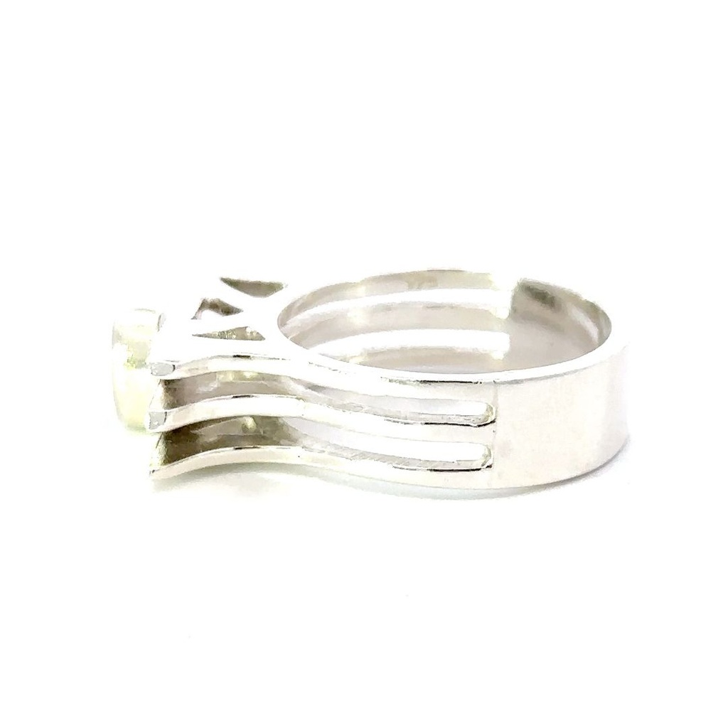 Aussie opal in unique sterling silver ring