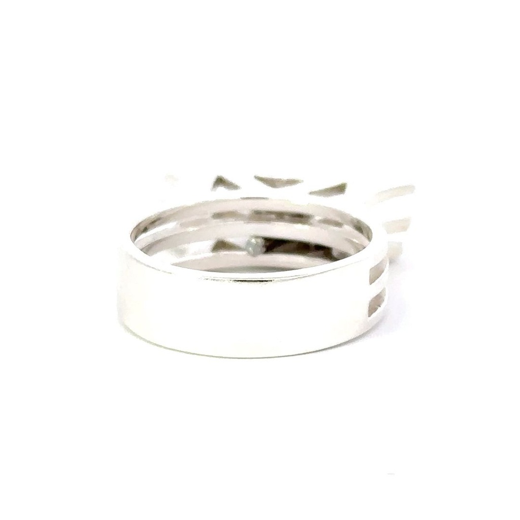 Aussie opal in unique sterling silver ring