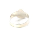 Sterling silver ring set with a colourful opal