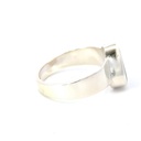 Sterling silver ring set with a colourful opal
