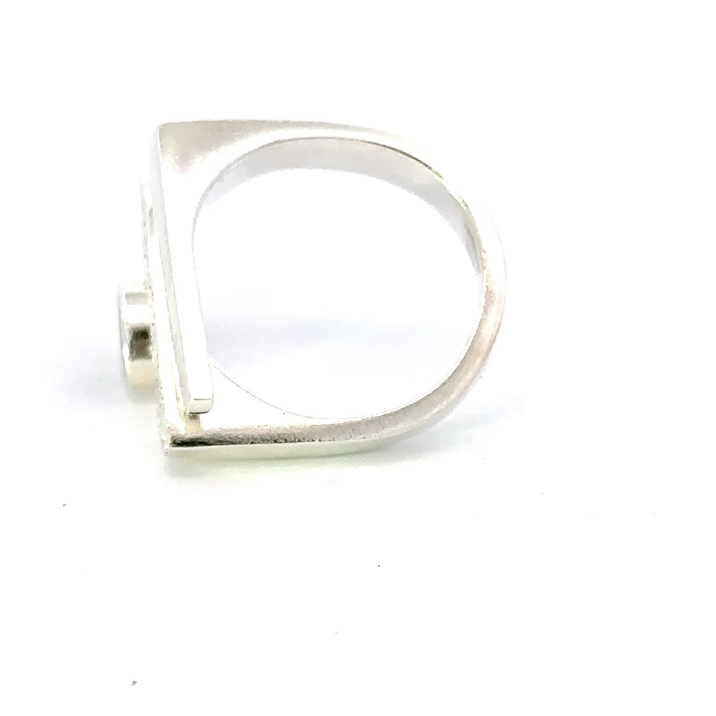 Vibrant opal set in a sterling silver ring