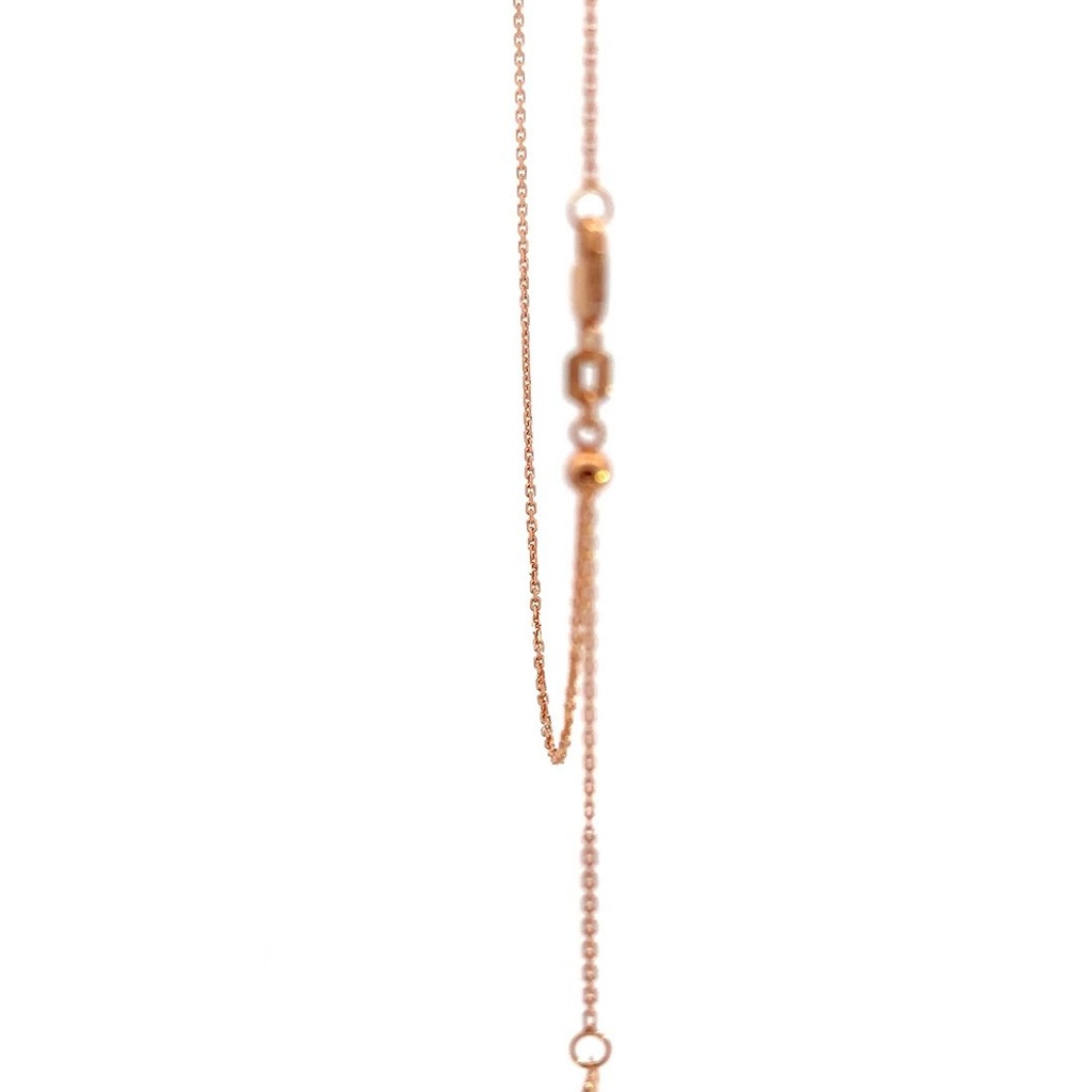 9K rose gold extendable necklace