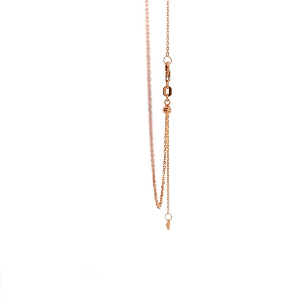 9K rose gold extendable necklace