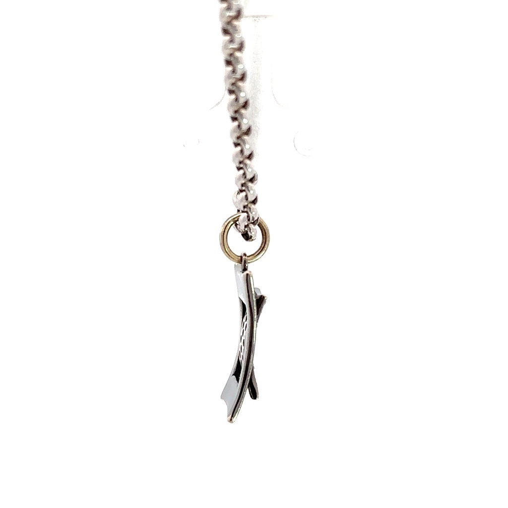 9ct White Gold Blue Sapphire Pendant
