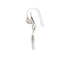 Sterling Silver Antique Heart & Coral Drop Earrings