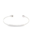 Sterling Silver Square End Bangle