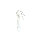 Clear quartz drop earrings on silver hooks