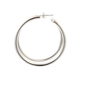 Sterling Silver Large Tube Hoop Earrings