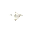 Freshwater pearl ring in a four claw sterling silver setting