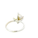 Freshwater pearl ring in a four claw sterling silver setting